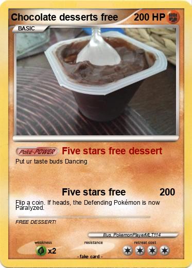 Pokemon Chocolate desserts free