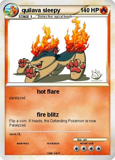 Pokemon quilava sleepy