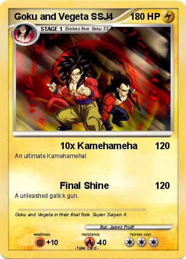 Pokemon Goku and Vegeta SSJ4