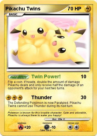Pokemon Pikachu Twins