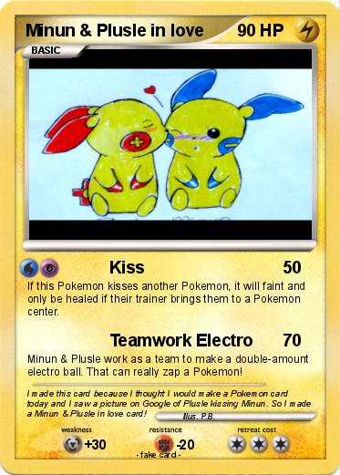 Pokemon Minun & Plusle in love