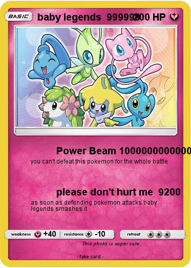 Pokemon baby legends  999999