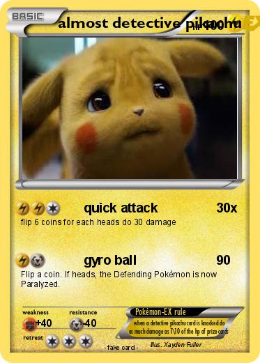 Pokemon almost detective pikachu