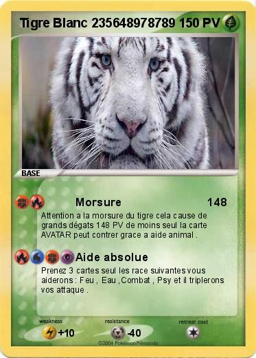 Pokemon Tigre Blanc 235648978789