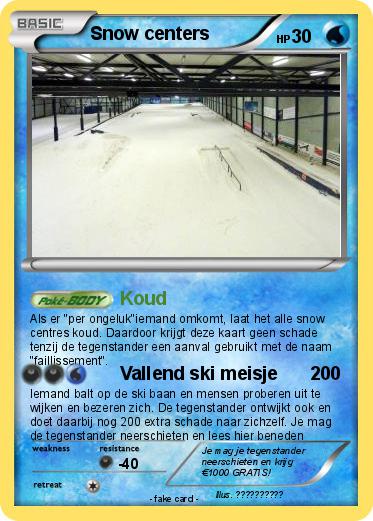 Pokemon Snow centers