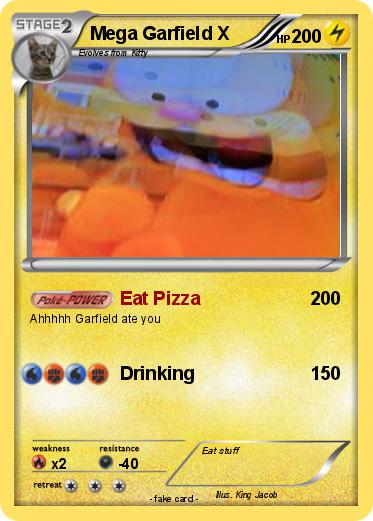 Pokemon Mega Garfield X