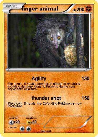 Pokemon finger animal