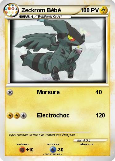 Pokemon Zeckrom Bébé