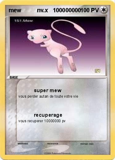 Pokemon mew          nv.x   100000000
