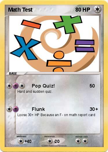Pokemon Math Test