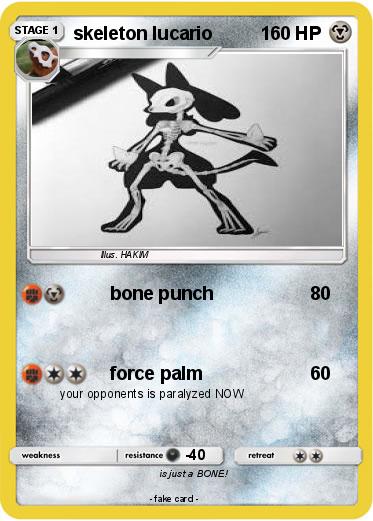 Pokemon skeleton lucario