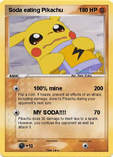 Pokemon Soda eating Pikachu