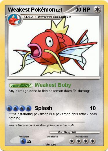 Pokemon Weakest Pokémon