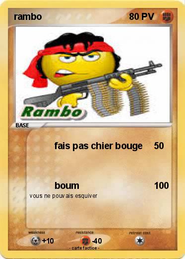 Pokémon rambo 214 214 - fais pas chier bouge - Ma carte Pokémon