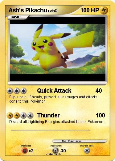 Pokemon Ash's Pikachu