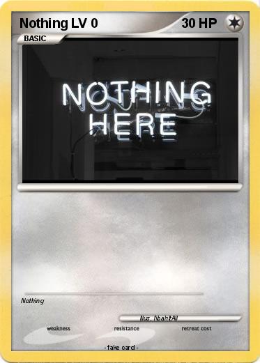 Pokemon Nothing LV 0