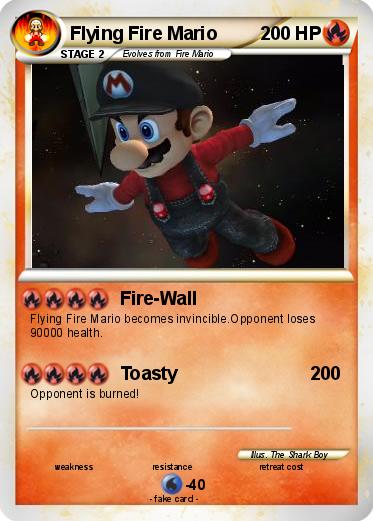 Pokemon Flying Fire Mario