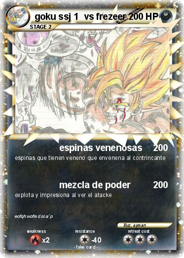 Pokemon goku ssj 1  vs frezeer