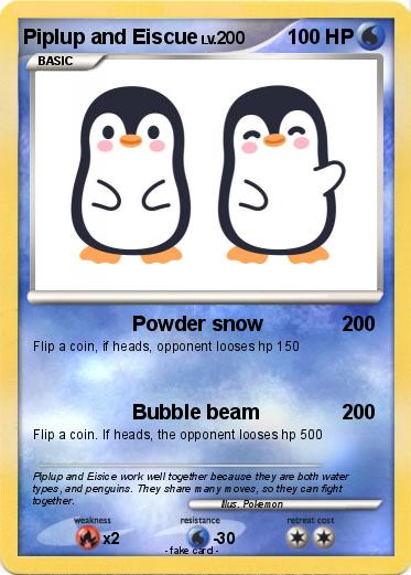 Pokemon Piplup and Eiscue