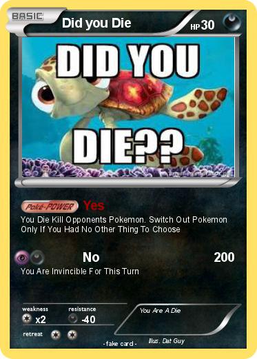 Pokemon Did you Die