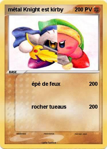 Pokemon métal Knight est kirby