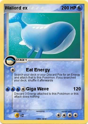 Pokemon Wailord ex