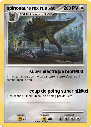 Pokemon spinosaure rex rus