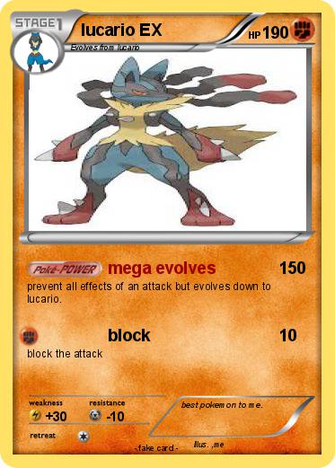 Pokemon lucario EX