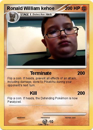 Pokemon Ronald William kehoe