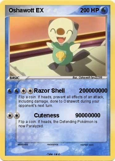 Pokémon Oshawott EX 2 2 - Razor Shell 200000000 - My Pokemon Card