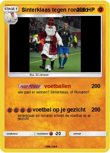 Pokemon Sinterklaas tegen ronaldo