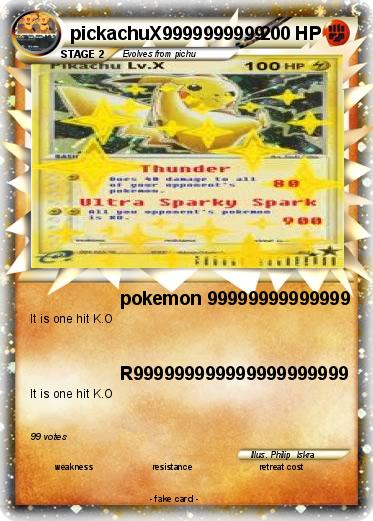Pokemon pickachuX9999999999