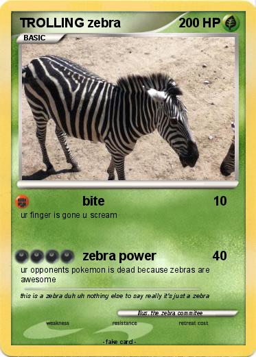 Pokemon TROLLING zebra