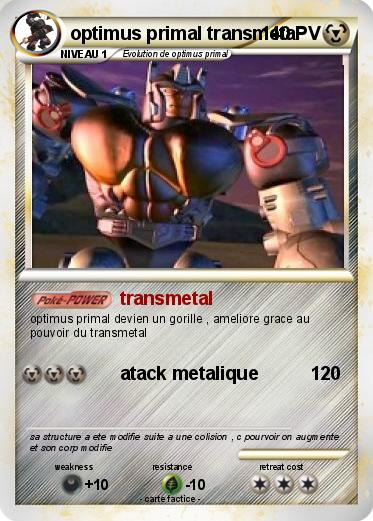 Pokemon optimus primal transmetal