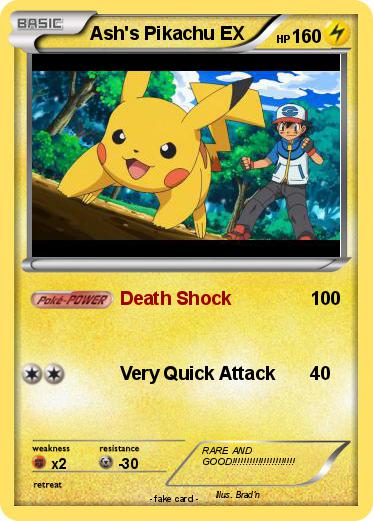 Pokemon Ash's Pikachu EX