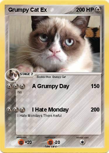 Pokemon Grumpy Cat Ex