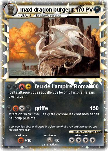 Pokemon maxi dragon burgeur
