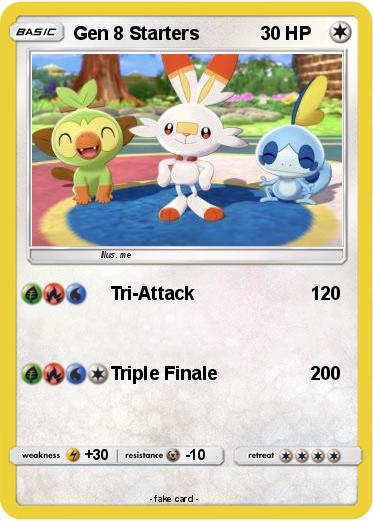 Pokemon Gen 8 Starters