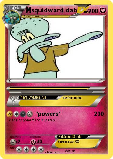 Pokemon squidward dab