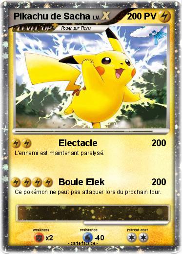 Pokemon Pikachu de Sacha