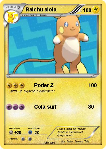 Pokemon Raichu alola