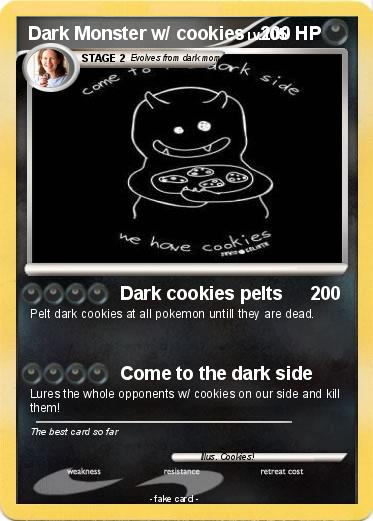 Pokemon Dark Monster w/ cookies