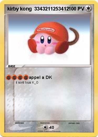 Pokemon kirby kong  3343211253412      