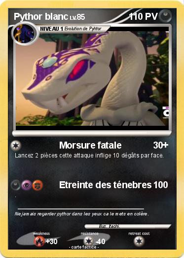 Pokemon Pythor blanc