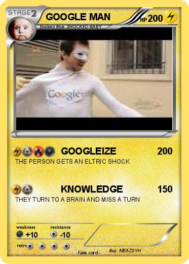 Pokemon GOOGLE MAN