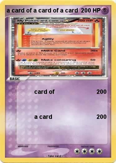 Pokemon a card of a card of a card