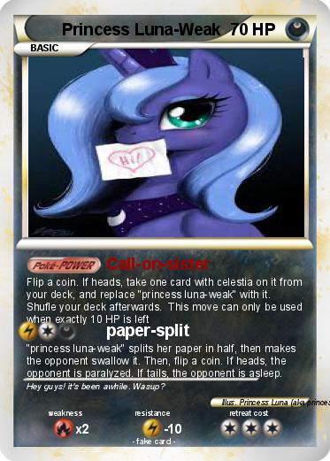 Pokemon Princess Luna-Weak
