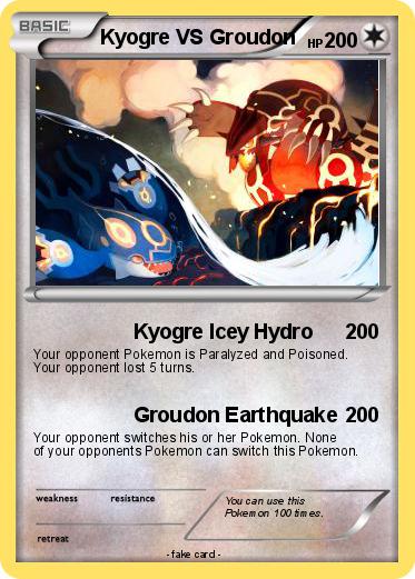 Pokemon Kyogre VS Groudon