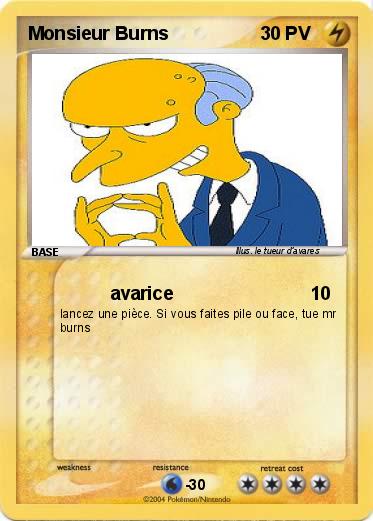 Pokemon Monsieur Burns
