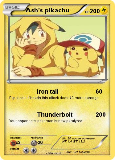 Pokemon Ash's pikachu